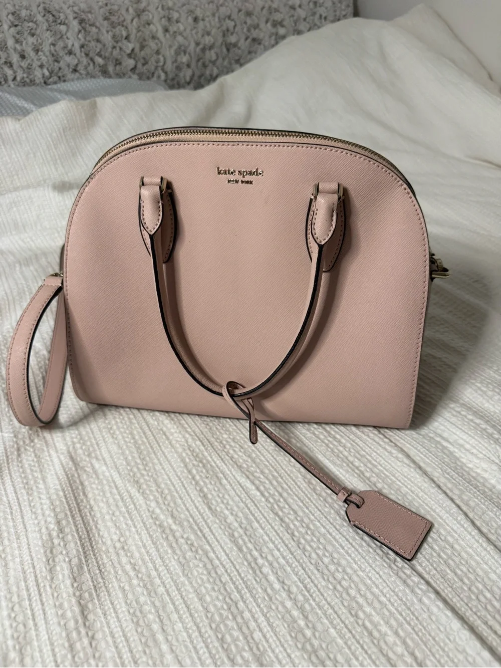 kate spade Pink Dome Satchel with Gold Hardware